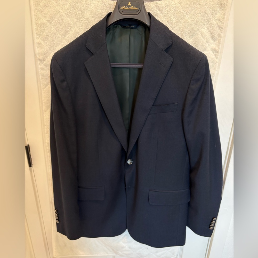 Brooks Brothers Navy Wool Blazer – Classic Fit 40R – NWOT $500+ Retail